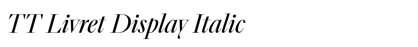 TT Livret Display Italic